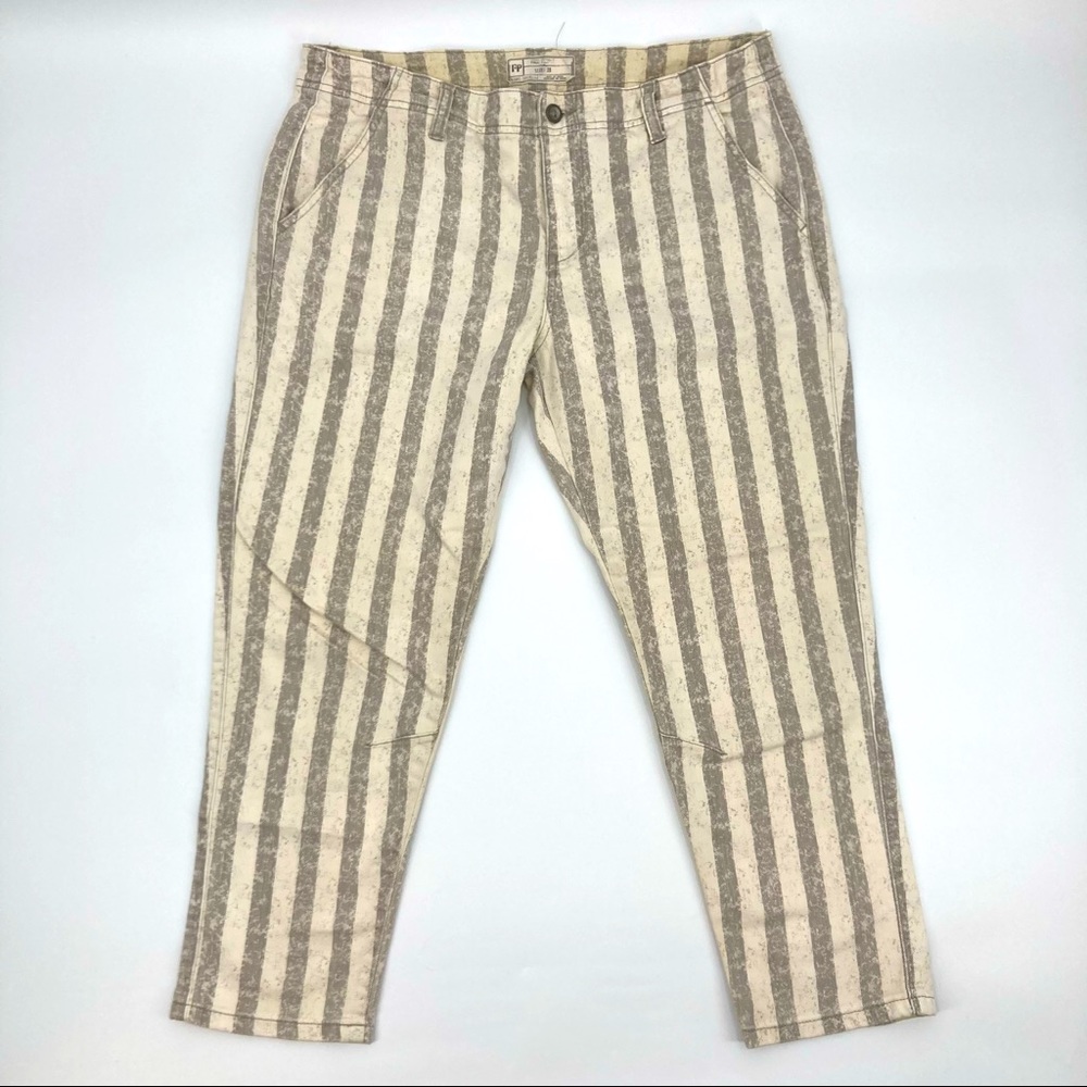 Free People Cropped Striped Pants 28